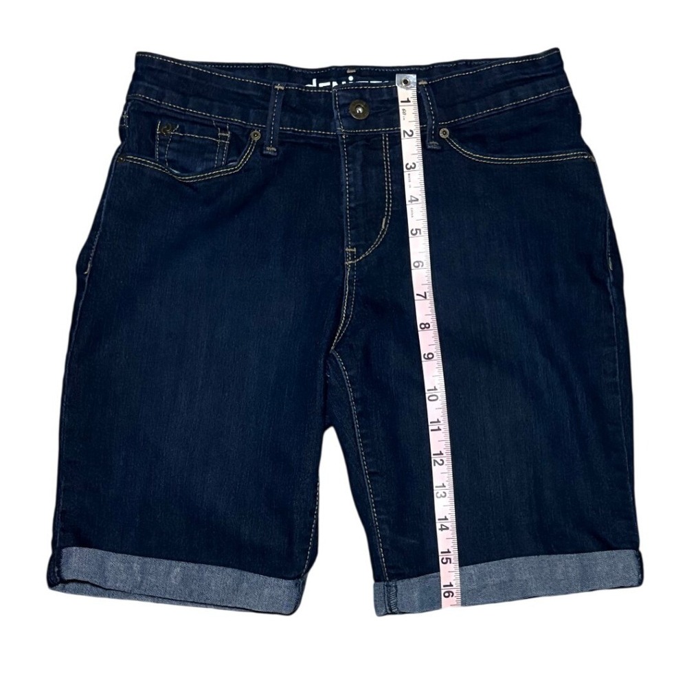 denizen from Levi's Bermuda Womens Indigo Denim Cuffed Shorts Size 2 - Picture 5 of 7